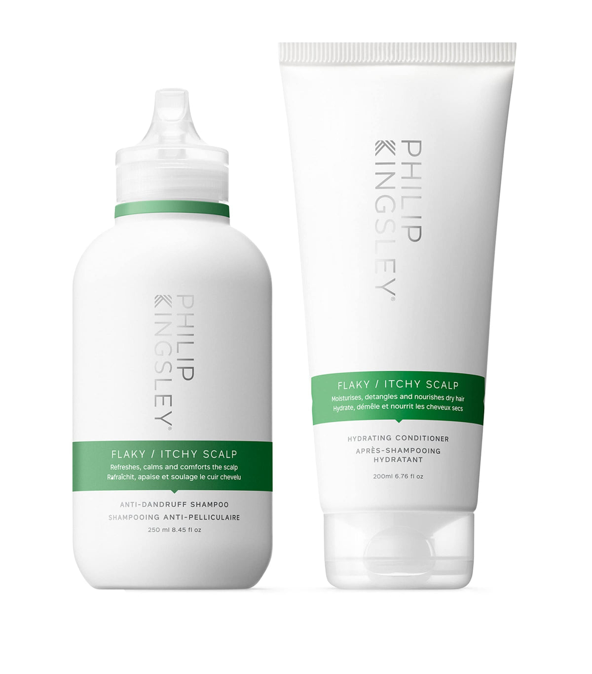 Philip Kingsley dandruff shampoo and conditioner set, 250ml and 200ml, imported from the UK