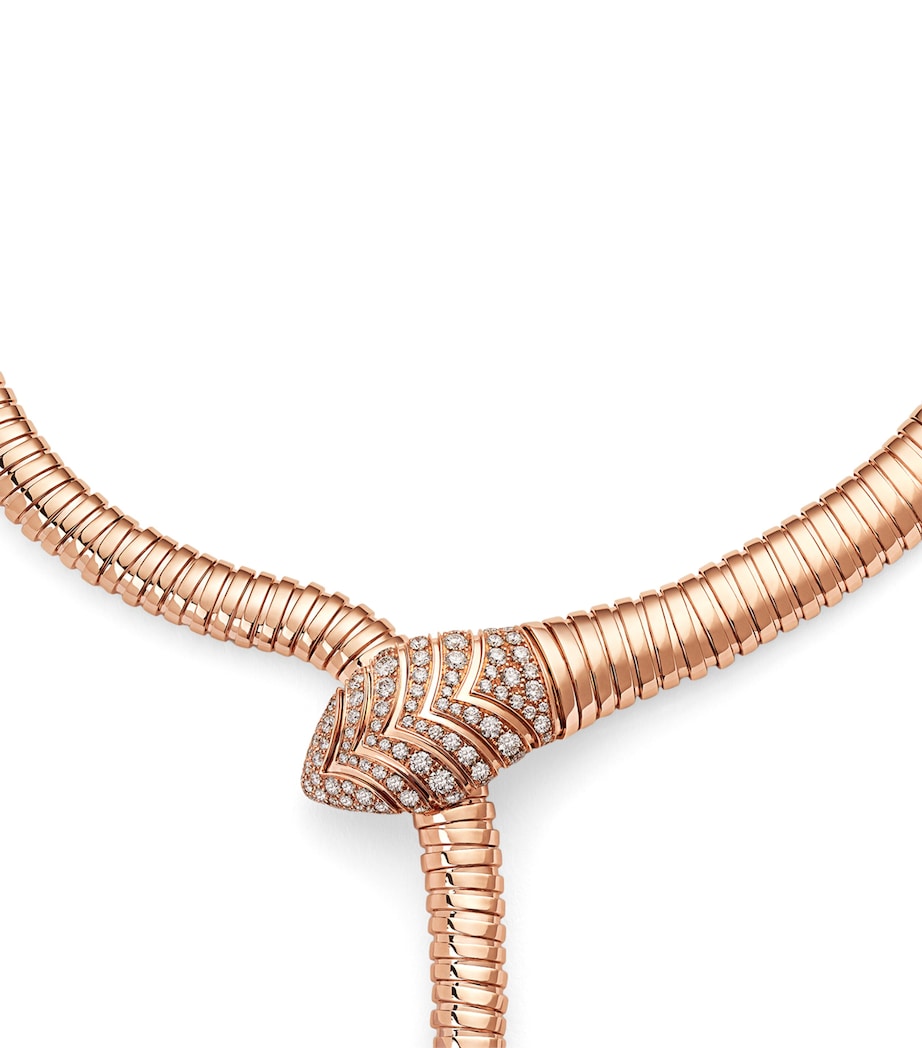 Bvlgari Serpenti rose gold diamond necklace - British product