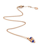 Marli New York Cleo necklace rose gold diamonds lapis lazuli - British product