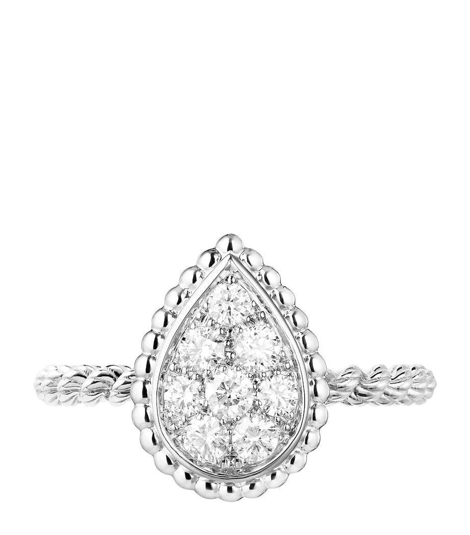Boucheron Serpent Bohème small white gold diamond ring, imported from the UK