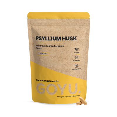 Holland & Barrett GOYU Psyllium Husks Capsules 500mg Organic Dietary Fibre Supplement - 60 Capsules- Buy online at McGrocer
