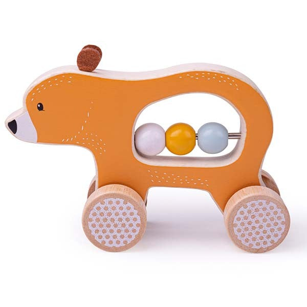 Bigjigs Toys Wooden Push Along Bear