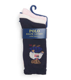Ralph Lauren Kids crew socks pack of 3 (British brand)