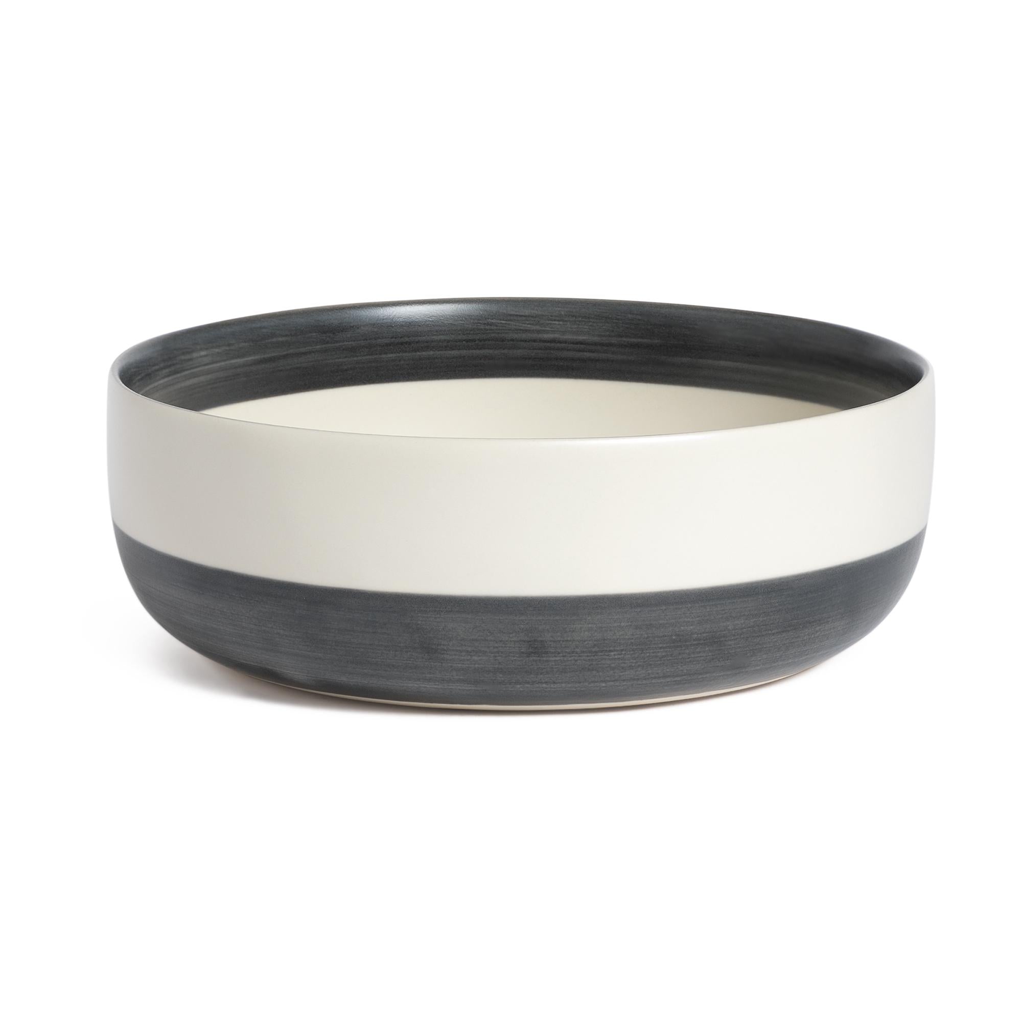 Habitat Artisan Stripe Serve Bowl GOODS Sainsburys   