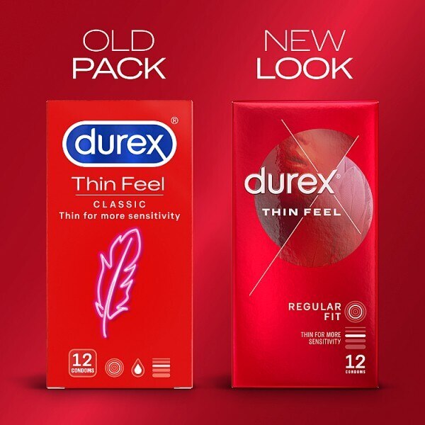 Durex Thin Feel Condoms Extra Silicone Lube Regular Fit 12s GOODS Superdrug   