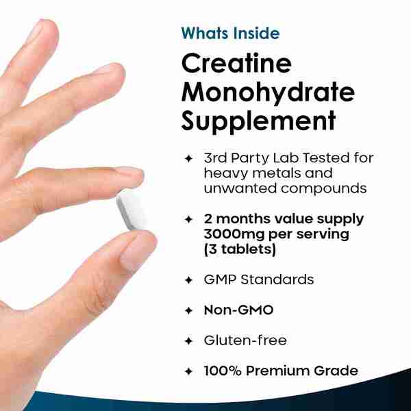 New Leaf Creatine Monohydrate Tablets 3000mg GOODS Superdrug   