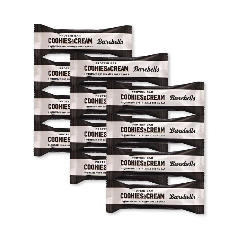 Barebells protein bar Cookies & Cream 12x55g, imported from the UK