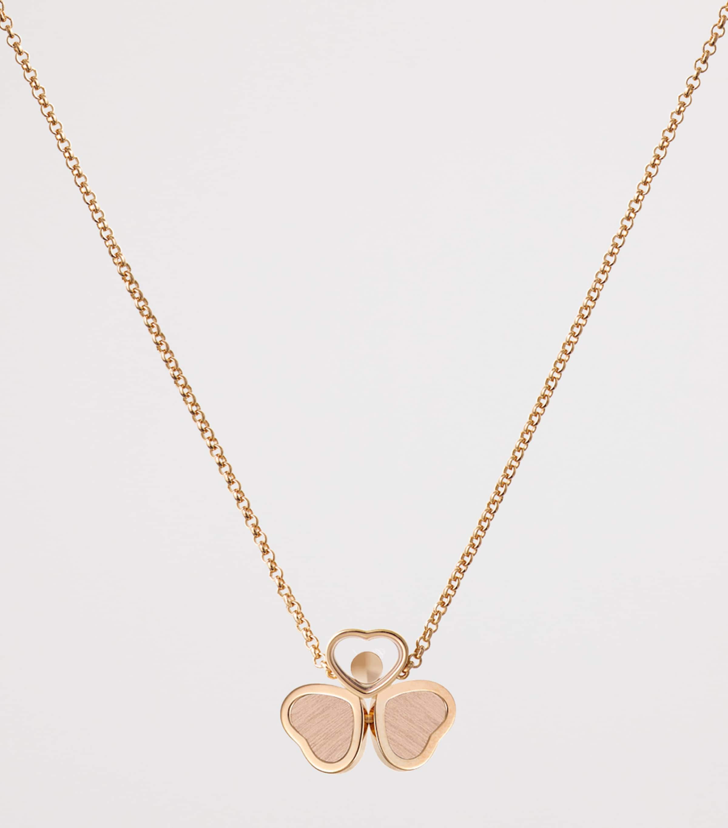 Chopard Happy Hearts rose gold diamond necklace, UK version