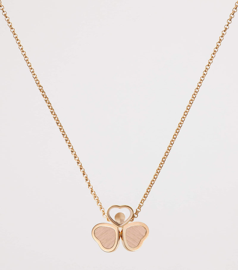 Chopard Happy Hearts rose gold diamond necklace, UK version