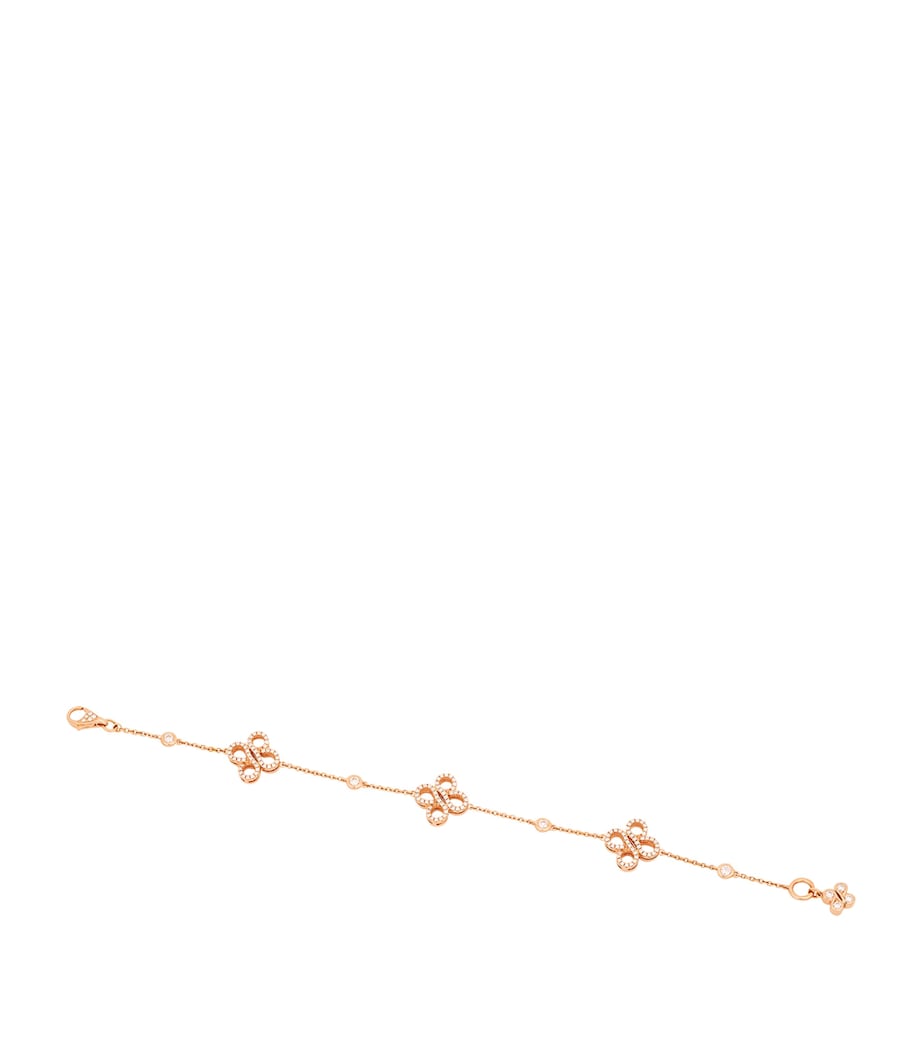 Boodles rose gold diamond charm bracelet (British brand)