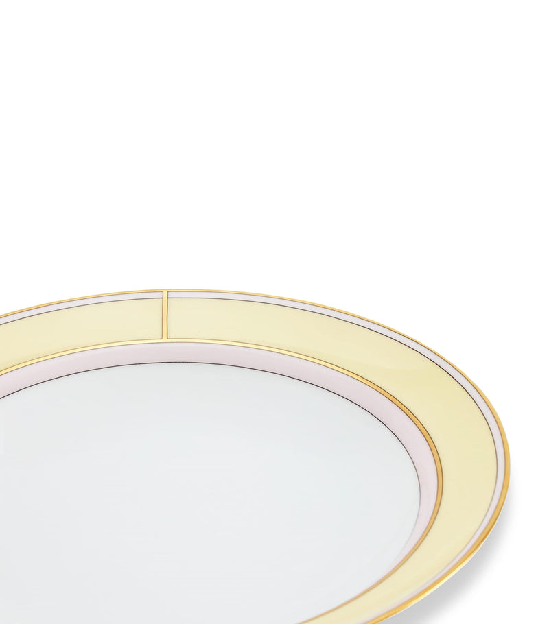 GINORI 1735 porcelain soup plate Giallo 24cm, UK version