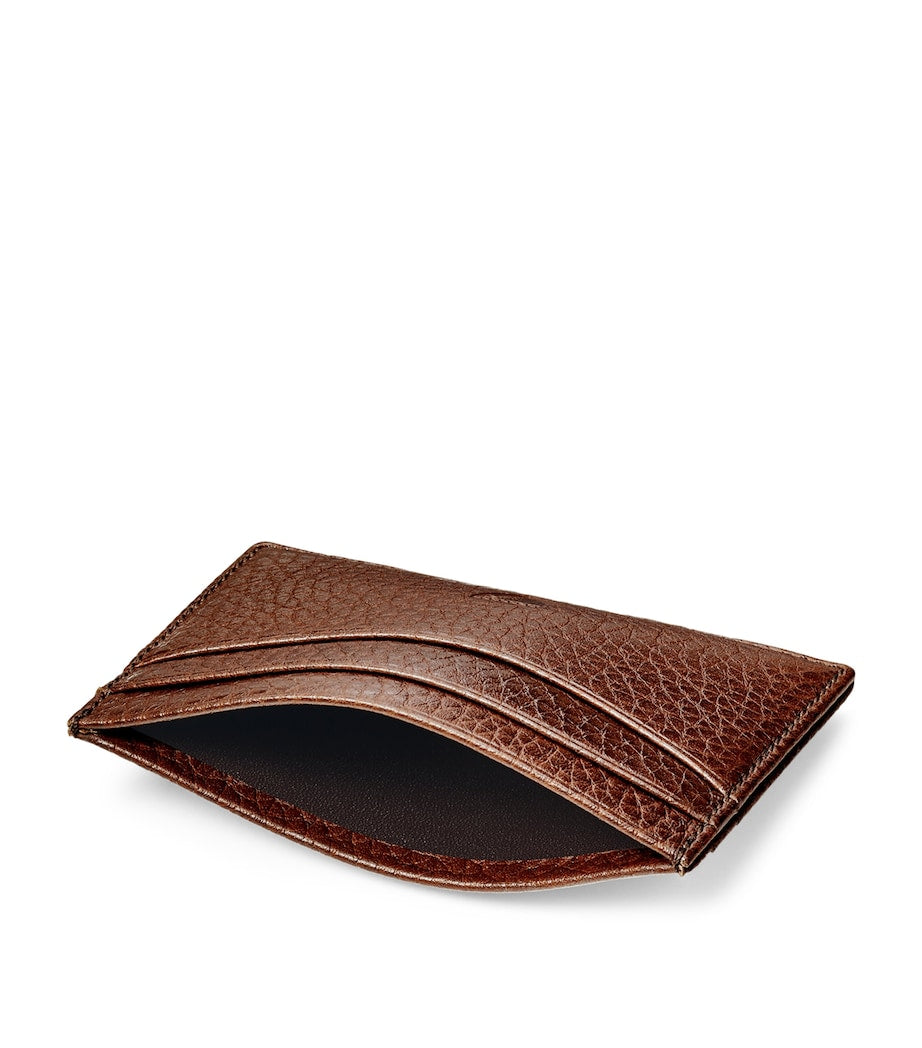 Aspinal of London grained leather slim card holder, imported from the UK