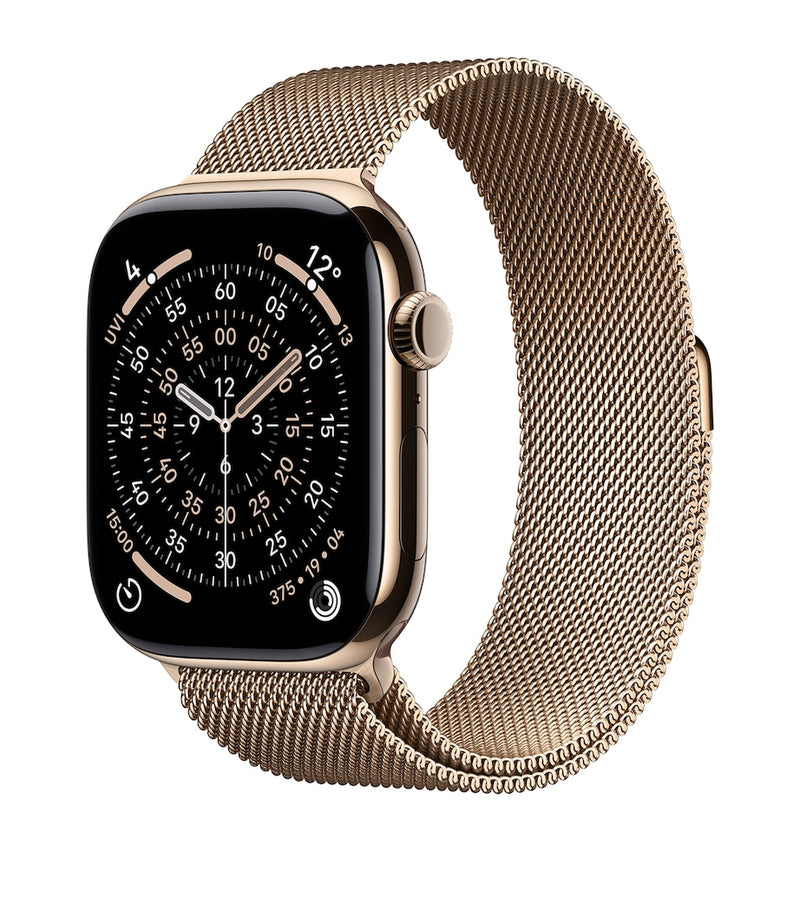 Apple smartwatch Titanium with Gold Milanese Loop 46mm - British product