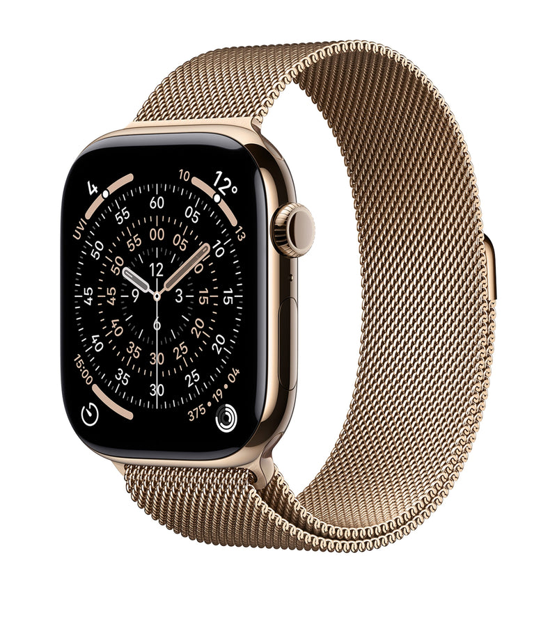 Apple smartwatch Titanium with Gold Milanese Loop 46mm - British product