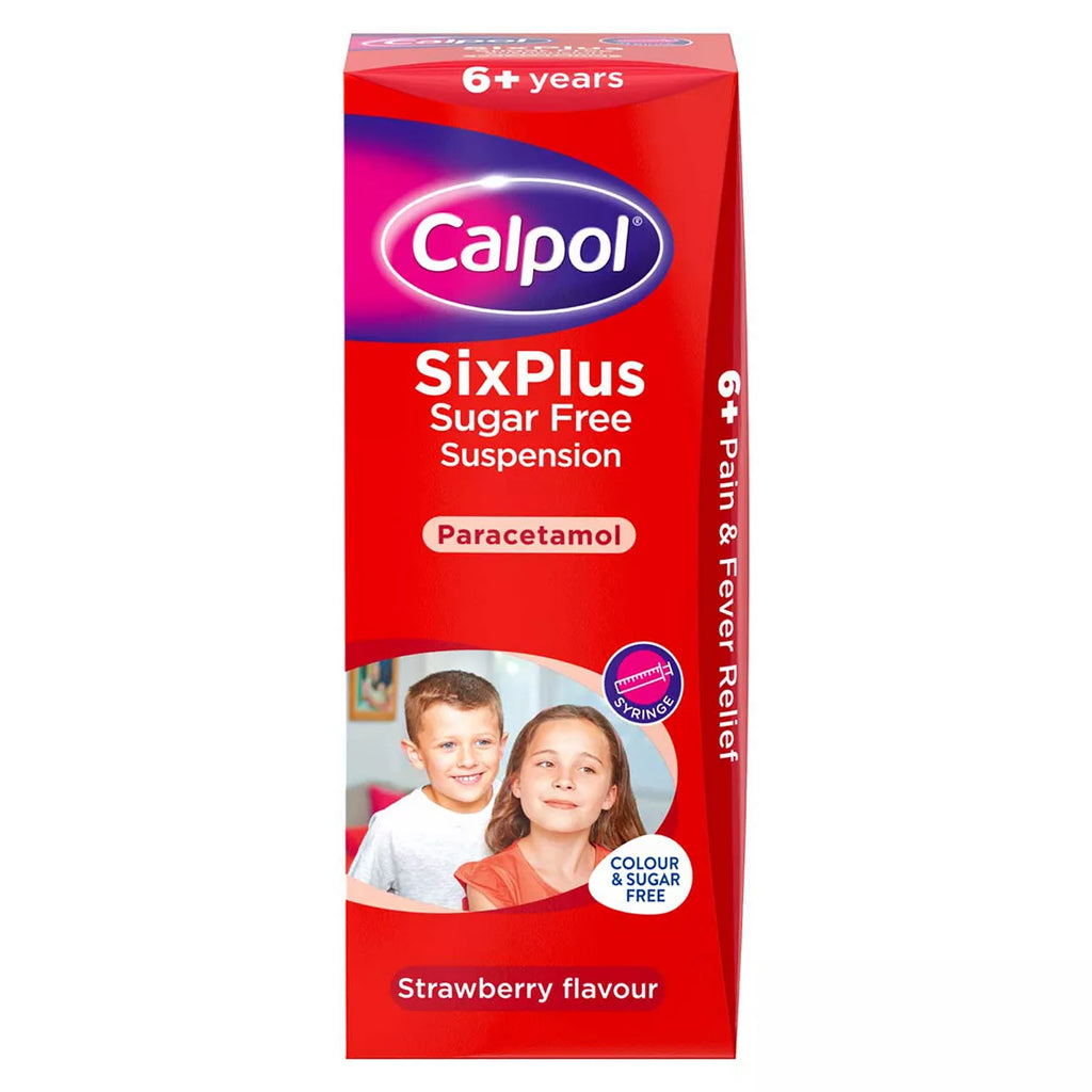 Calpol SixPlus Sugar Free Suspension Strawberry Flavour 6+ Years 200ml