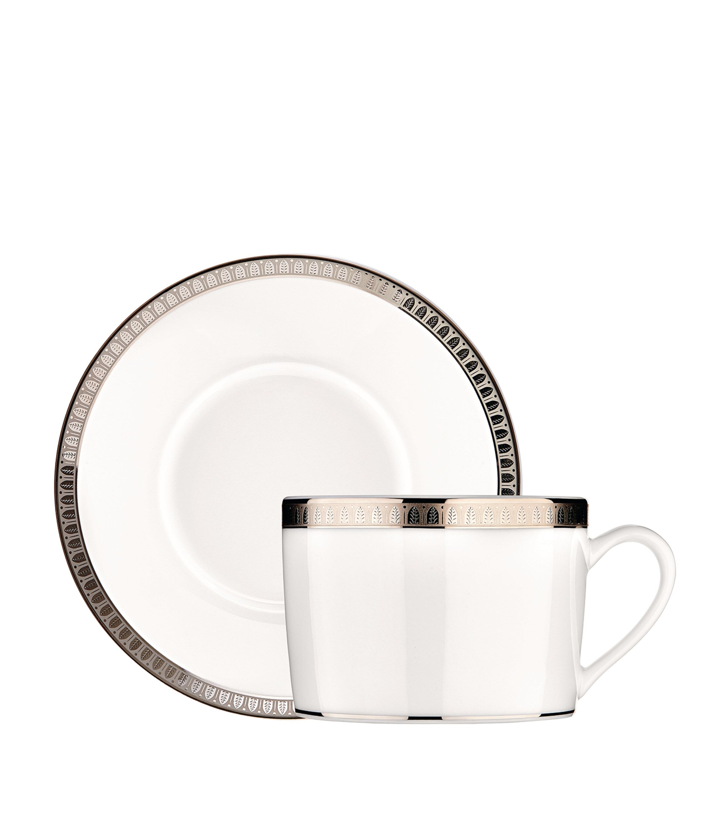 Christofle Malmaison porcelain espresso cup and saucer - British product