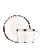 Christofle Malmaison porcelain espresso cup and saucer - British product