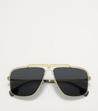 Versace metal aviator sunglasses with gold-tone frame, imported from the UK