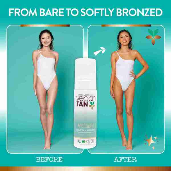 Vegan Tan self tan mousse medium 150ml (British brand)