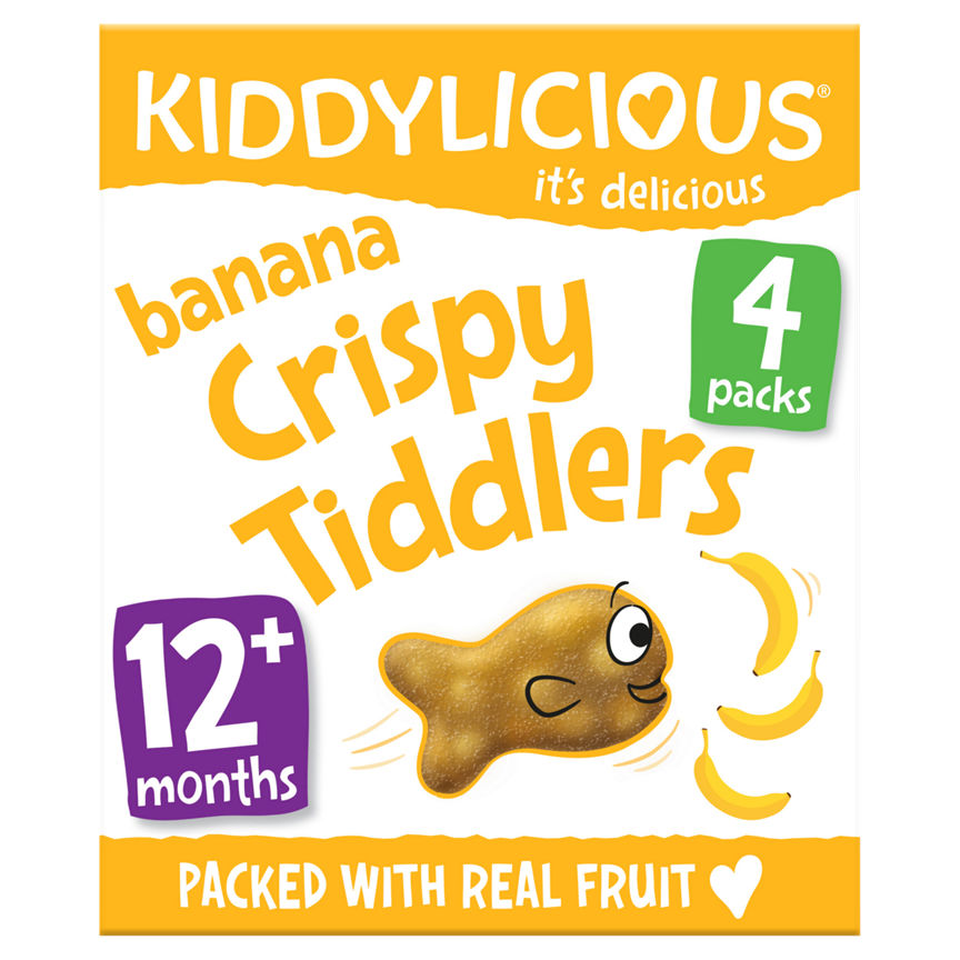 Kiddylicious 4 Banana Crispy Tiddlers Baby Food ASDA   