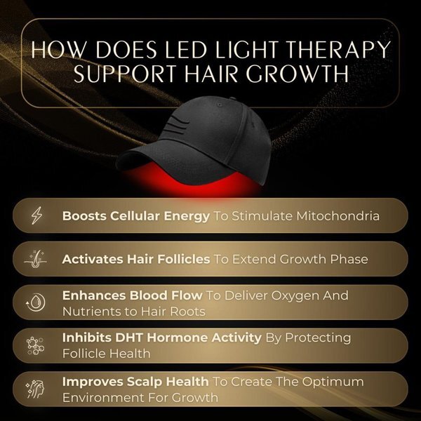 Pure Derma London Unisex LED Hair Growth Cap, imported from the UK