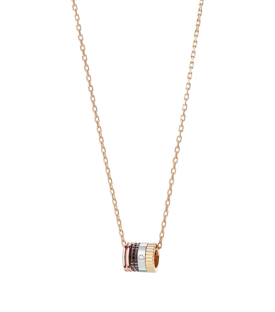 Boucheron Quatre ring pendant mixed gold diamond - British product