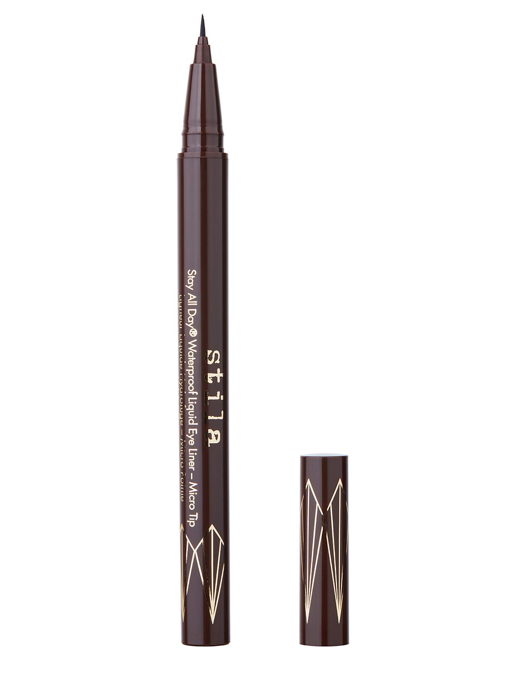 Stay All Day® Waterproof Liquid Eye Liner Micro Tip 0.5ml Make Up & Beauty Accessories M&S Brown  