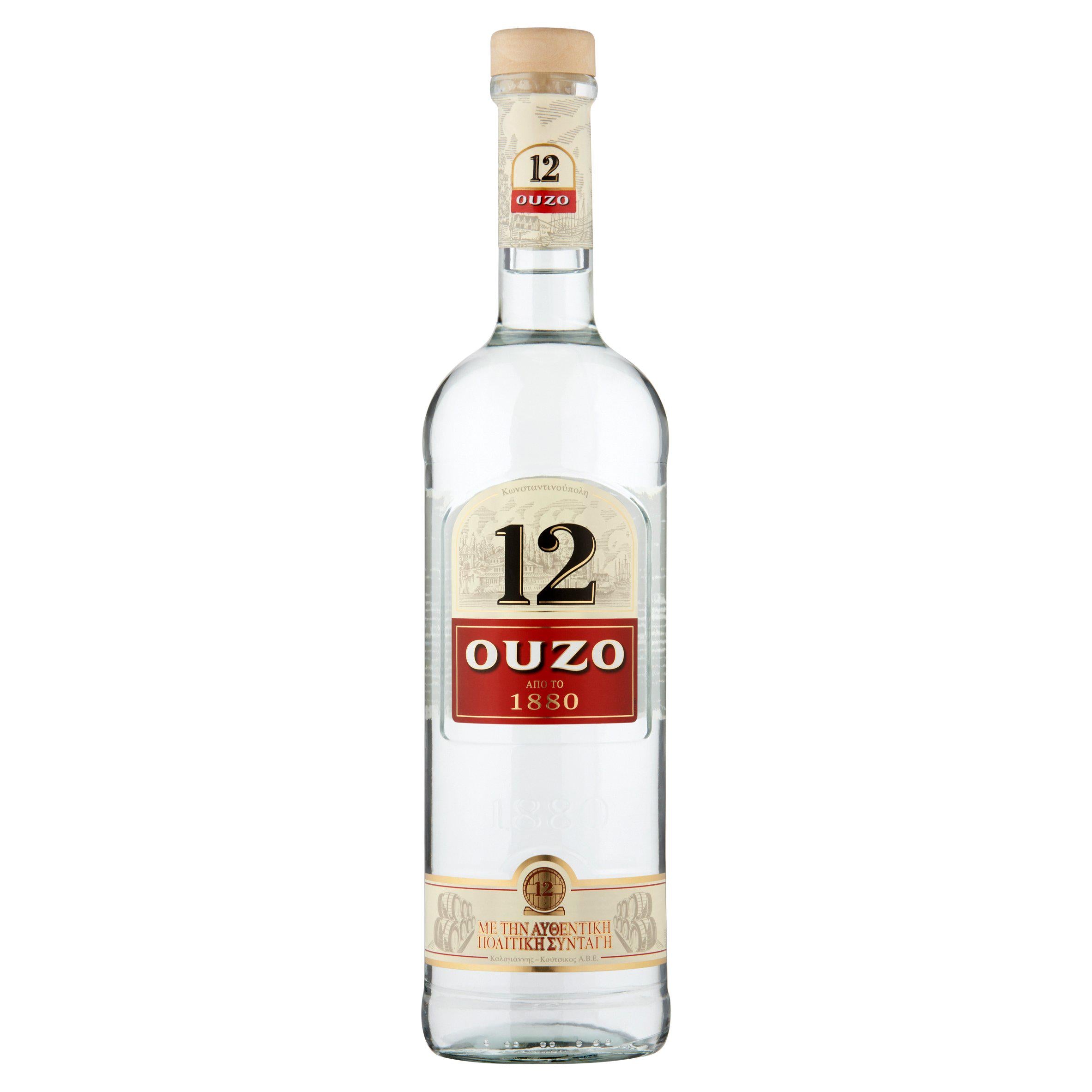 Ouzo 12, 40% ABV - Greek Aniseed Liqueur 70cl All spirits & liqueurs Sainsburys   