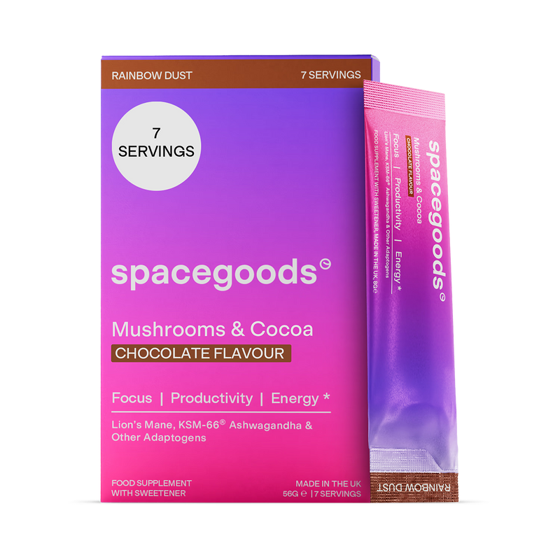 Spacegoods Rainbow Dust Chocolate 56g mushroom powder, imported from the UK