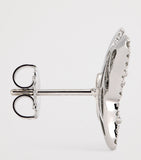 Suzanne Kalan diamond butterfly stud earrings in 18kt white gold (British brand)