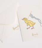 Harrods duck notelet cards and envelopes set of 5, UK version