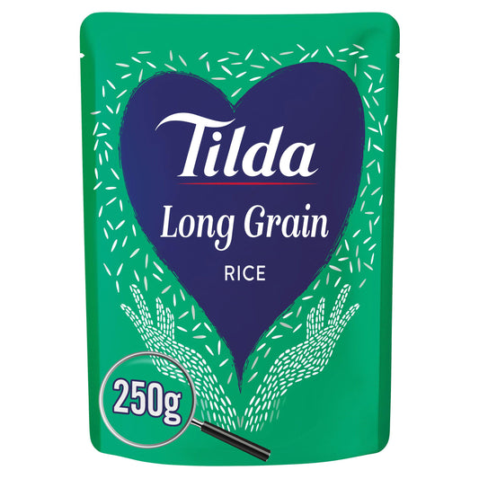 Tilda Microwave Rice Premium USA Long Grain 250g Microwave rice Sainsburys   