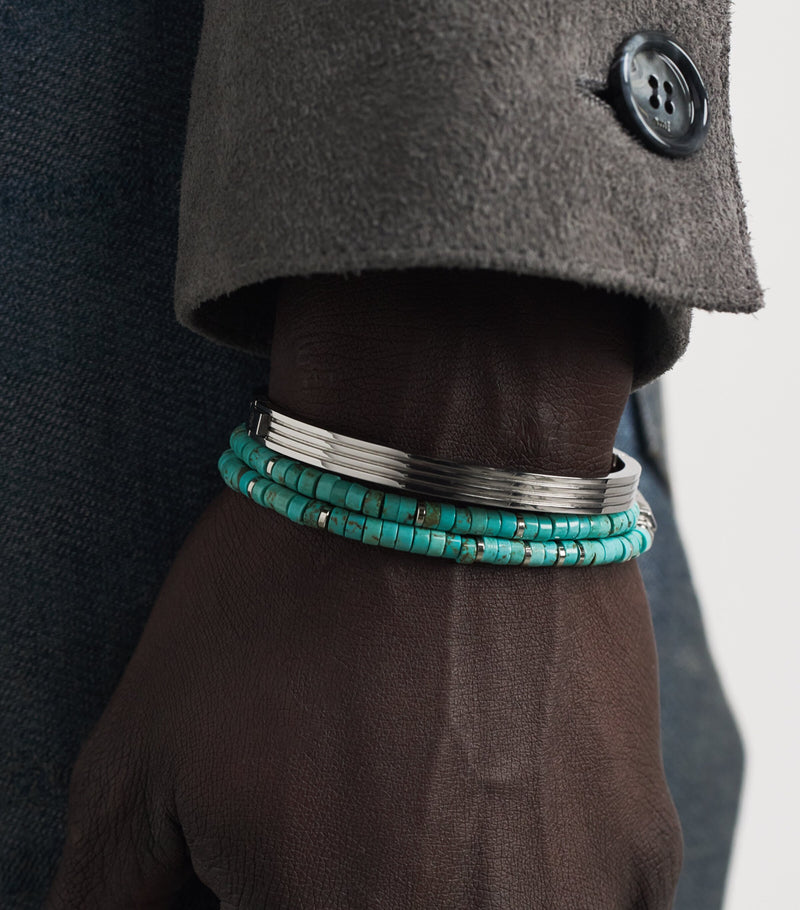 Nialaya Jewelry heishi wrap bracelet (British brand)
