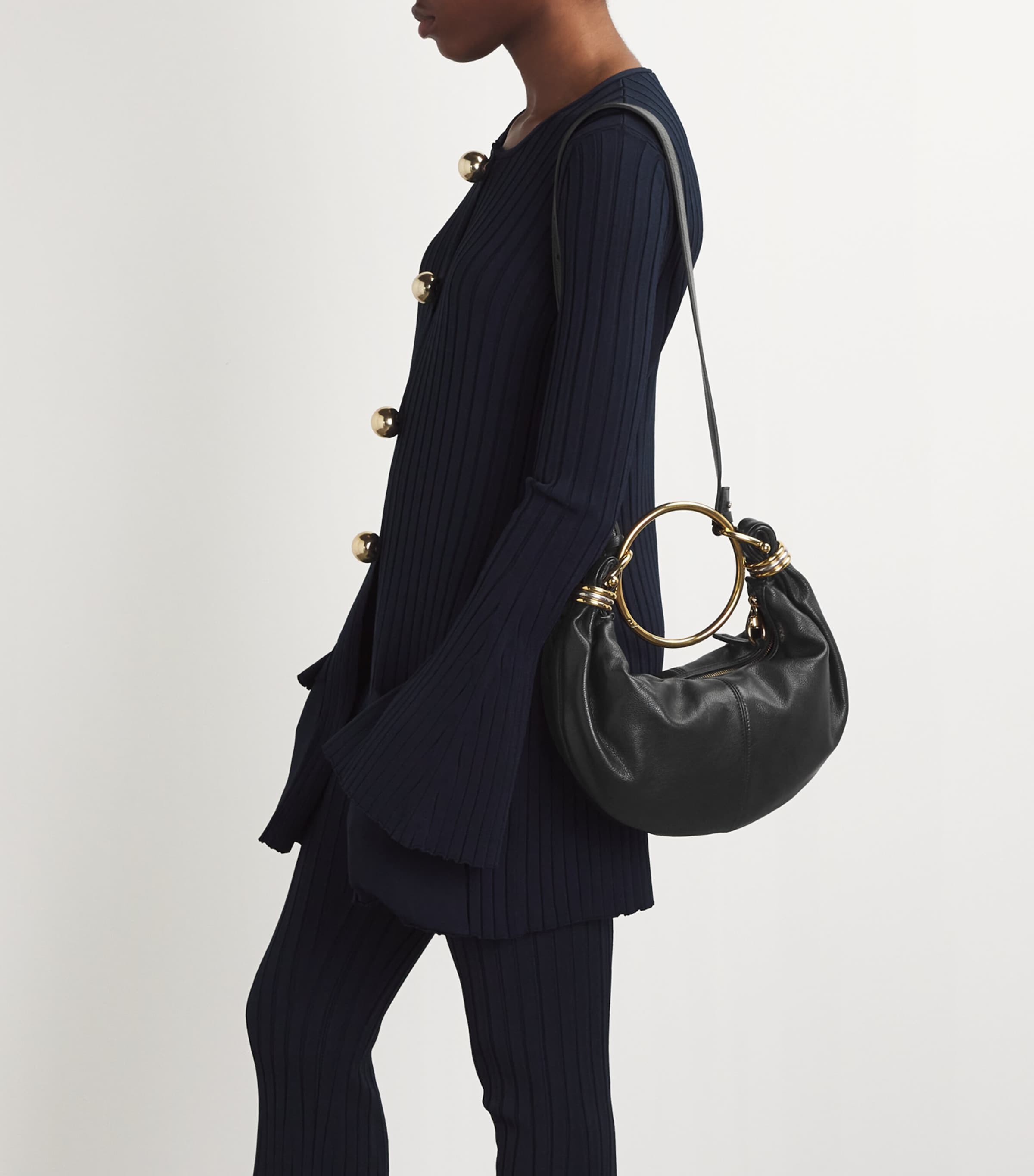 Chloé small leather top-handle bracelet bag, UK version