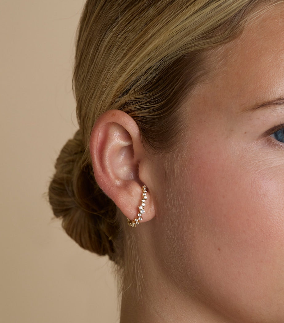 Astrid & Miyu Orbit Dome stud earrings with cubic zirconia (British brand)