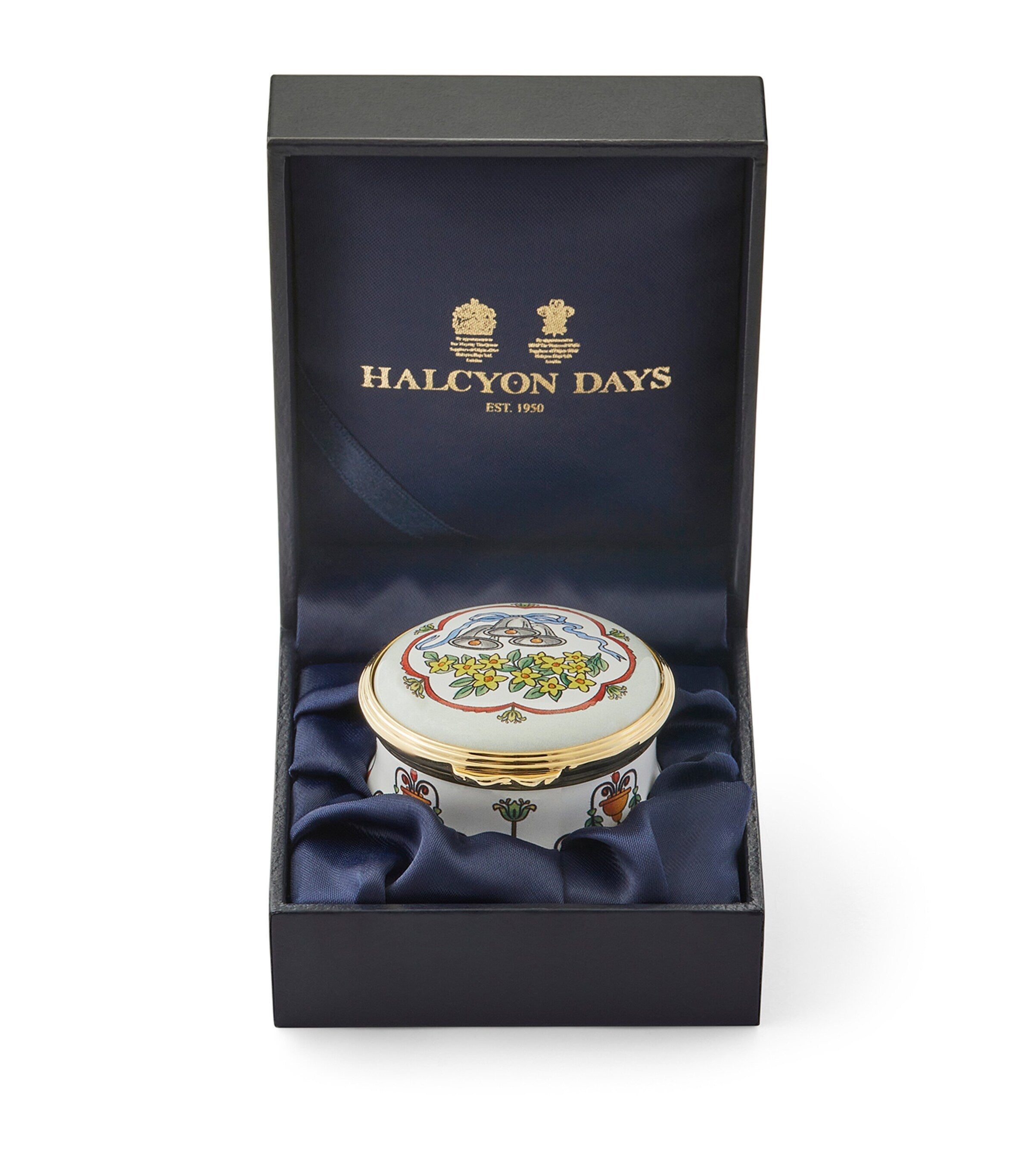 Halcyon Days enamel wedding bells box, UK version