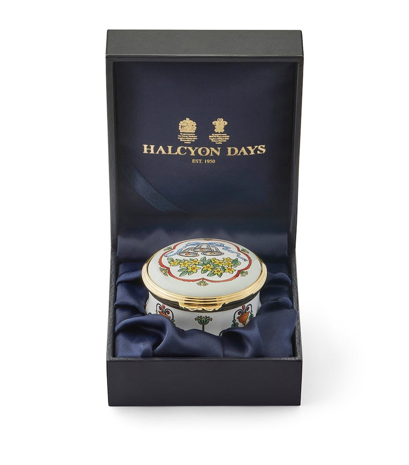 Halcyon Days enamel wedding bells box, UK version