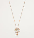 Boodles rose gold diamond sapphire tsavorite pendant necklace, imported from the UK
