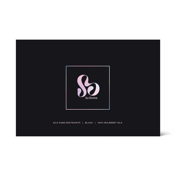 So Divine black mulberry silk restraints (British brand)