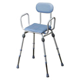 NRS Healthcare Compact Easy Modular Perching Stool With Arms and Padded Backrest GOODS Boots   