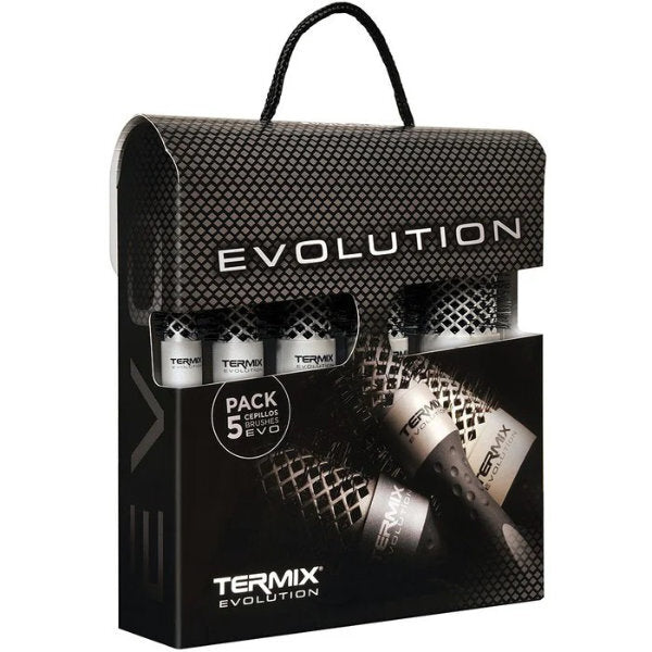 Termix Evolution hairbrush set Light Grey 17-43mm, imported from the UK
