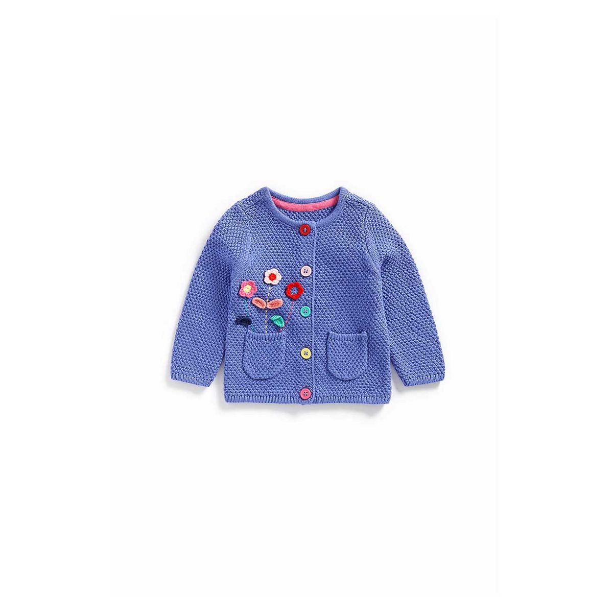 Blue Flower Knitted Cardigan GOODS Boots   