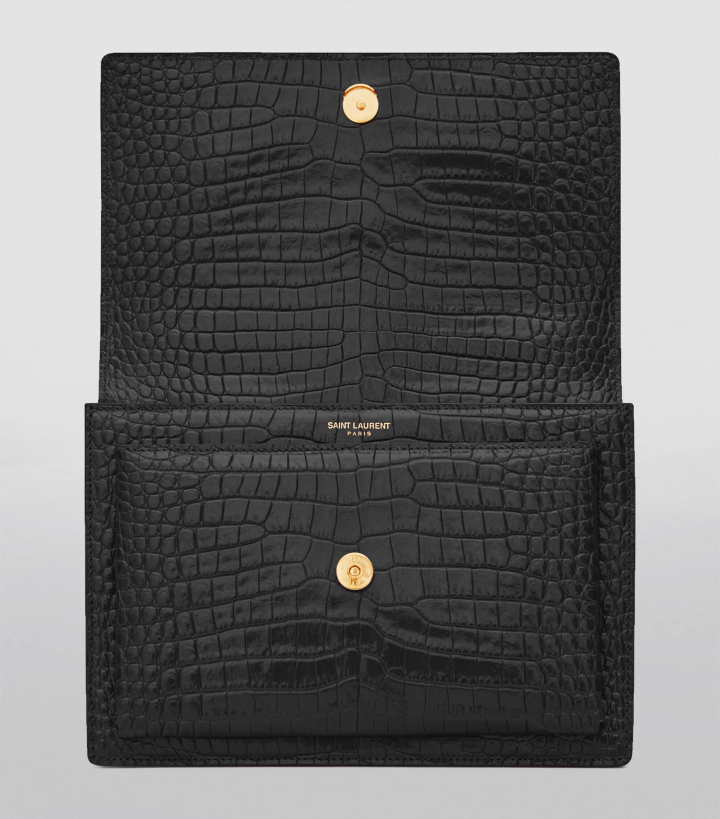 Saint Laurent croc-embossed shoulder bag medium Sunset - British product