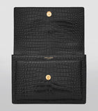 Saint Laurent croc-embossed shoulder bag medium Sunset - British product