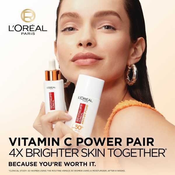 L'Oreal Paris 12% Vitamin C Serum & SPF 50 UV Fluid Duo 50ml GOODS Superdrug   