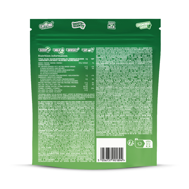 PerfectTed Matcha Collagen Latte 50g - British product