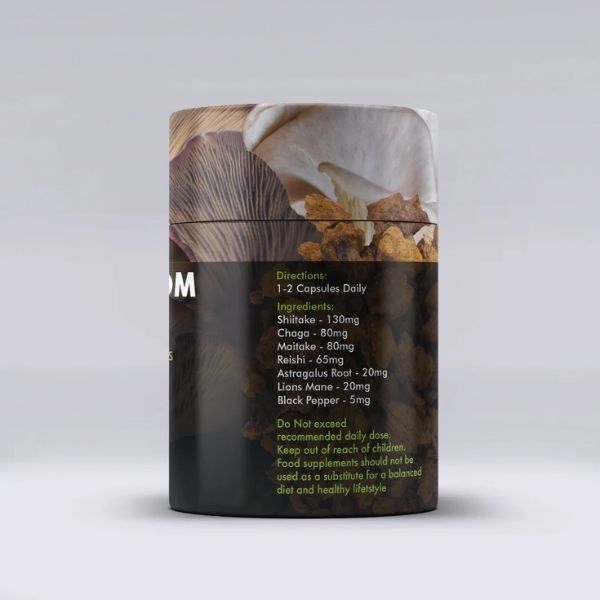 Feel Supreme mushroom supplement 60 capsules - British product