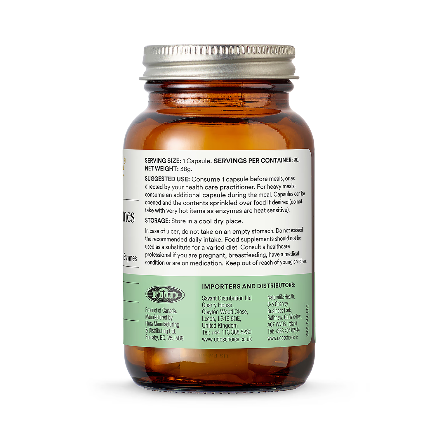 Udo's Choice digestive enzyme blend 90 capsules - British product