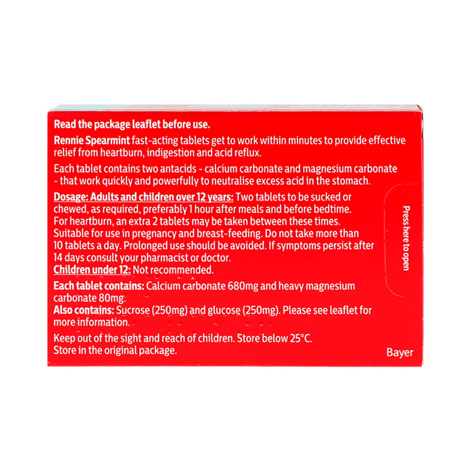 Rennie antacid sugar free 36 tablets - British product