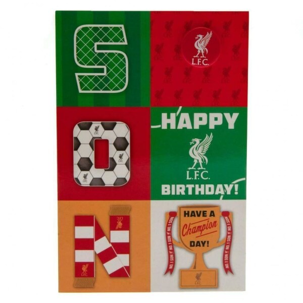 Liverpool FC Son Birthday Card (23cm x 15cm) GOODS Superdrug   